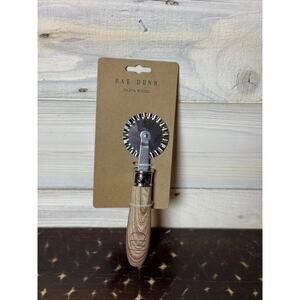 Rae Dunn Pasta Wheel Cutter Dough Ravioli Stamp with Wood Handle